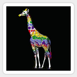 Rainbow Giraffe Sticker